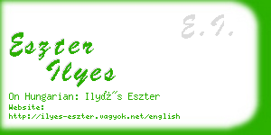 eszter ilyes business card